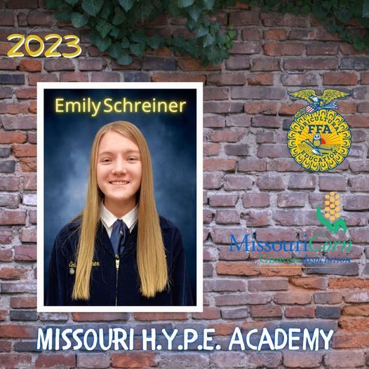Student chosen for Missouri HYPE Academy through FFA