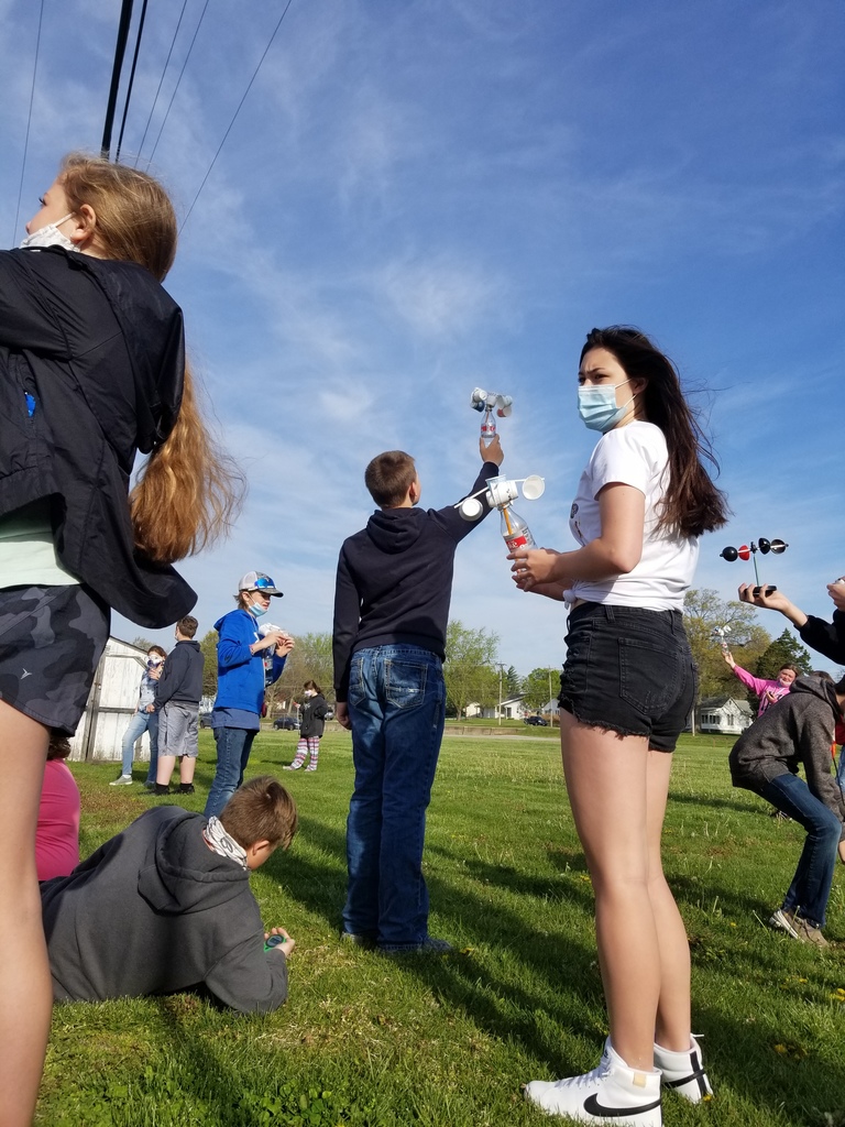 Wrapping up our weather unit (Mrs. Hardy's class testing anemometers)