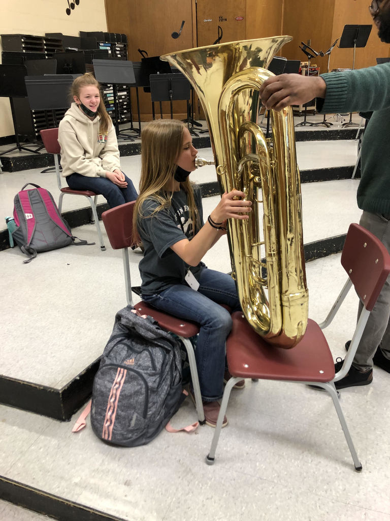 trying out a new instrument in Trends in Music