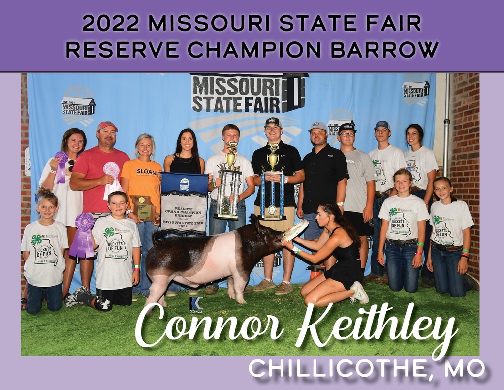 Picture of Conner and his reserve champion barrow