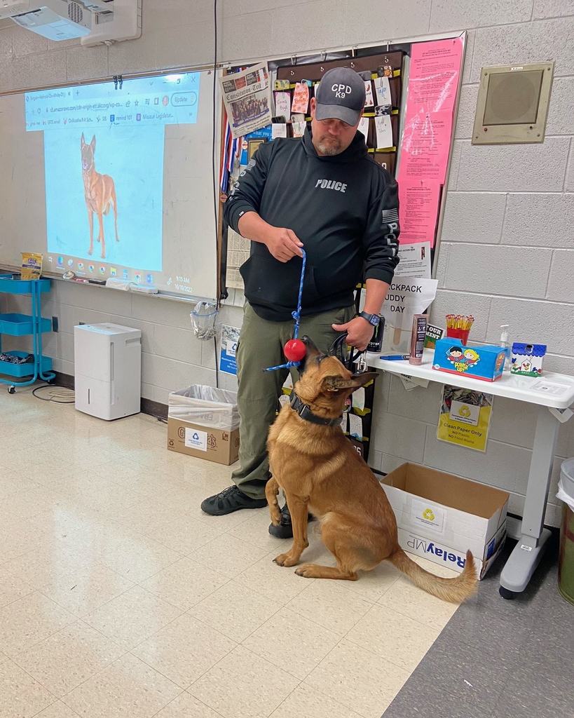 handler gives dog ball after finding contraband planted in classroom