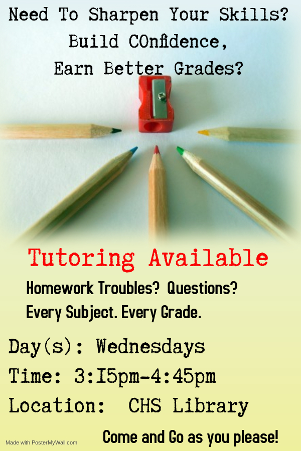 Tutoring Available!